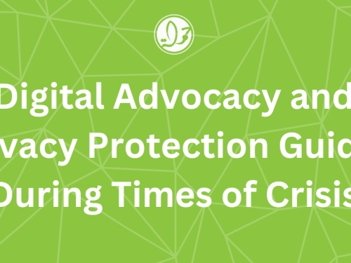 Digital Advocacy and Privacy Protection Guides During Times of Crisis